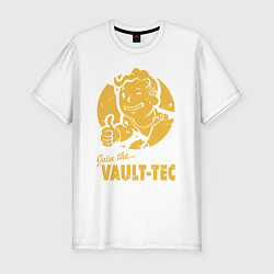 Футболка slim-fit Vault boy like print, цвет: белый