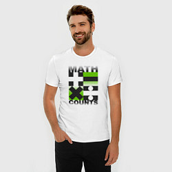 Футболка slim-fit Math counts, цвет: белый — фото 2
