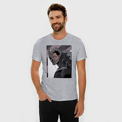 Футболка slim-fit Кайдзю номер восемь Кафка Хибино Силы обороны боец, цвет: меланж — фото 2