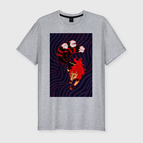 Мужская slim-футболка Богиня ужаса / Меланж – фото 1