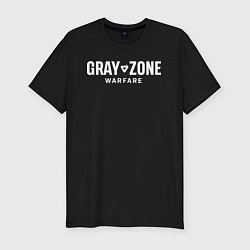Футболка slim-fit Gray zone warfare logo, цвет: черный