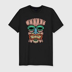 Футболка slim-fit Tiki face, цвет: черный