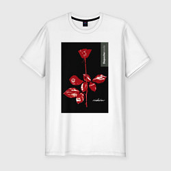 Футболка slim-fit Depeche mode rose, цвет: белый