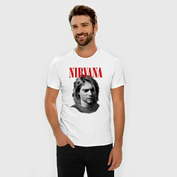 Футболка slim-fit Nirvana kurt donald cobain, цвет: белый — фото 2