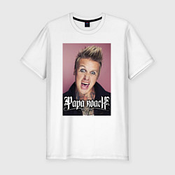 Футболка slim-fit Papa Roach - Jacoby Shaddix, цвет: белый