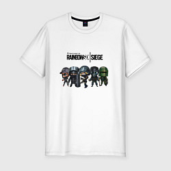 Футболка slim-fit Tom Clancys Rainbow Six Siege, цвет: белый