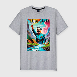 Футболка slim-fit Ill be back - Stalin, цвет: меланж