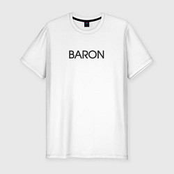 Футболка slim-fit Baron барон, цвет: белый