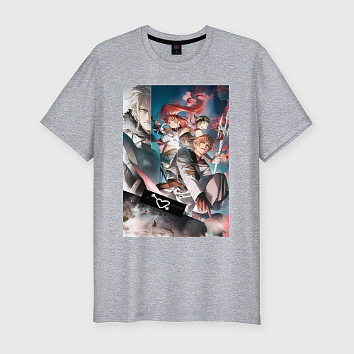 Мужская slim-футболка Реинкарнация безработного Эрис Бореас Грейрат Орст / Меланж – фото 1