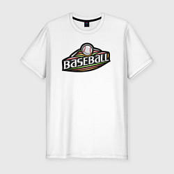 Футболка slim-fit Baseball sport, цвет: белый