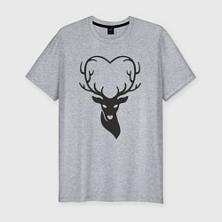 Футболка slim-fit Love deer, цвет: меланж