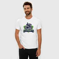Футболка slim-fit Elephants, цвет: белый — фото 2