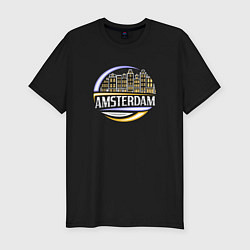 Футболка slim-fit City Amsterdam, цвет: черный