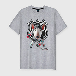 Футболка slim-fit Bully is an NHL forward - ai art, цвет: меланж