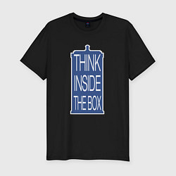 Футболка slim-fit Think inside the box, цвет: черный