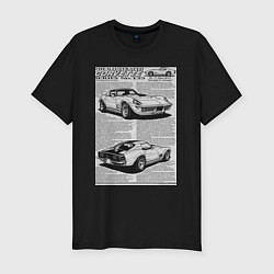 Футболка slim-fit Chevrolet Corvette, цвет: черный