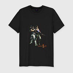 Футболка slim-fit Крис и Шева, цвет: черный