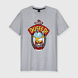 Футболка slim-fit Duff beer with Homer, цвет: меланж