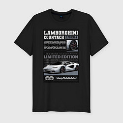 Футболка slim-fit Lamborghini countach, цвет: черный