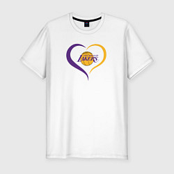 Футболка slim-fit LA Lakers в сердце, цвет: белый