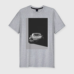 Футболка slim-fit Porsche 911 легендарный автомобиль, цвет: меланж