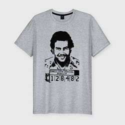 Футболка slim-fit Pablo escobar in the jail, цвет: меланж