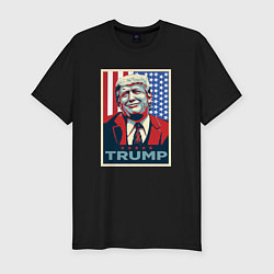 Футболка slim-fit Трамп Дональд, цвет: черный