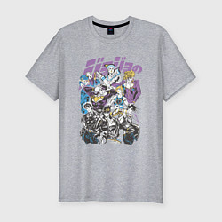 Футболка slim-fit Джоджо JoJo Bizarre Adventure, цвет: меланж