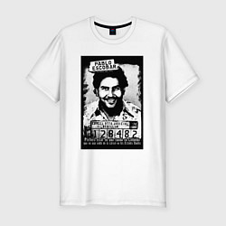 Футболка slim-fit Escobar in the jail, цвет: белый