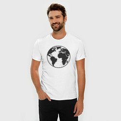 Футболка slim-fit Planet earth, цвет: белый — фото 2