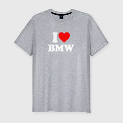 Мужская slim-футболка I love my BMW