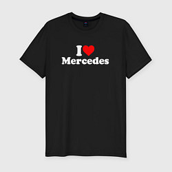 Футболка slim-fit I love Mercedes, цвет: черный