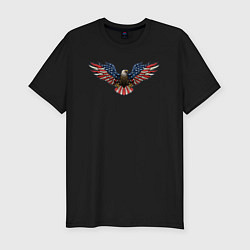 Футболка slim-fit USA eagle, цвет: черный