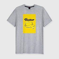 Футболка slim-fit Butter масло, цвет: меланж