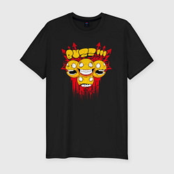 Футболка slim-fit Смайлики монстры, цвет: черный