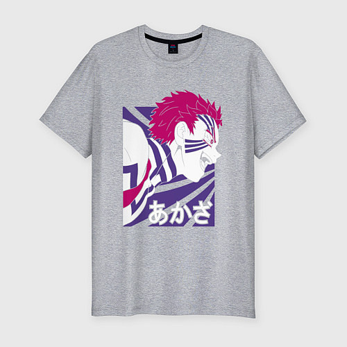 Мужская slim-футболка Клинок рассекающий демонов Акадза / Меланж – фото 1