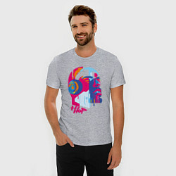 Футболка slim-fit Hip Hop DJ музыка, цвет: меланж — фото 2