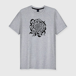 Футболка slim-fit Современная абстрактная природа, цвет: меланж