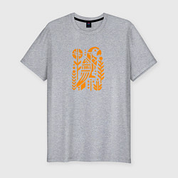 Футболка slim-fit Попугай в джунглях, цвет: меланж