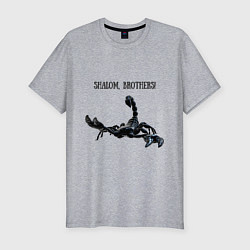Футболка slim-fit Shalom, brothers - скорпион, цвет: меланж