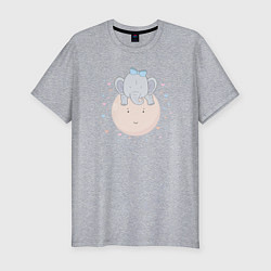 Футболка slim-fit Elephant on the moon, цвет: меланж