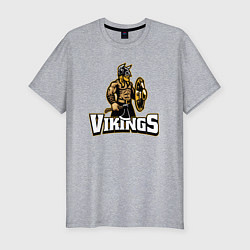 Футболка slim-fit Vikings team, цвет: меланж