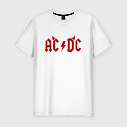 Футболка slim-fit AC DC devil, цвет: белый