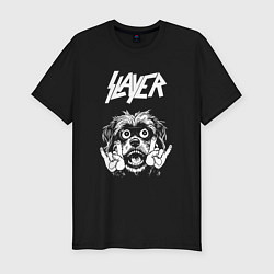 Футболка slim-fit Slayer rock dog, цвет: черный