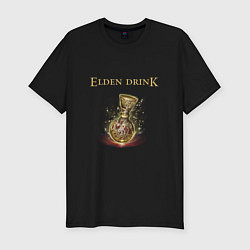 Футболка slim-fit Elden drink meme, цвет: черный