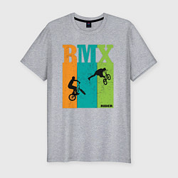 Футболка slim-fit BMX велосипед, цвет: меланж