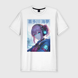 Футболка slim-fit Marin Kitagawa - cyberpunk collaboration, цвет: белый