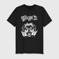 Футболка slim-fit Aerosmith rock dog, цвет: черный