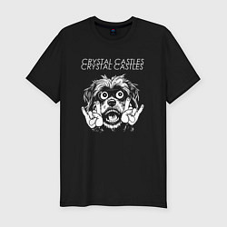 Футболка slim-fit Crystal Castles rock dog, цвет: черный