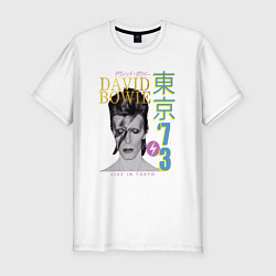 Футболка slim-fit David Bowie - Live in Tokyo 73, цвет: белый